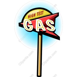 Retro High Test Gas Sign