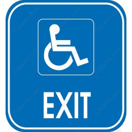 Accessible Wheelchair Exit Sign