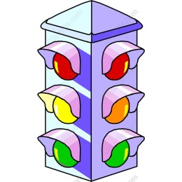 Colorful Traffic Light
