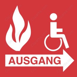 Accessible Emergency Exit - AUSGANG