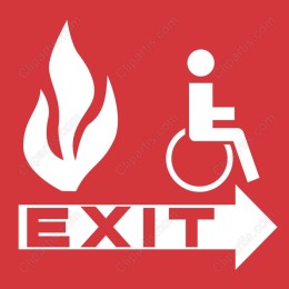 Accessible Emergency Exit Sign