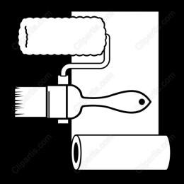 Paint Roller and Brush