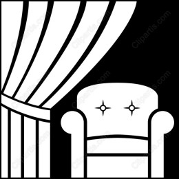 Elegant Armchair and Curtain