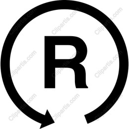 Premium Circular Arrow R Symbol