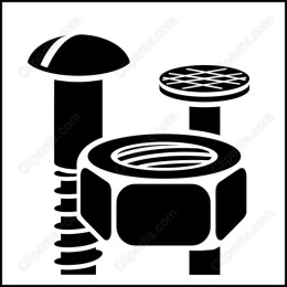 Stylish Hardware Set - Screw, Nut, and Bolt