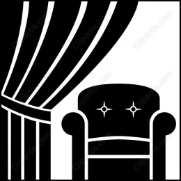 Elegant Chair and Curtain