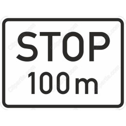 STOP 100m Sign
