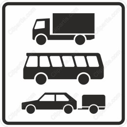 Vehicles - Truck, Minibus, and Car with Trailer Icons
