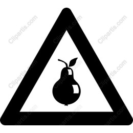 Stylized Pear Warning Sign