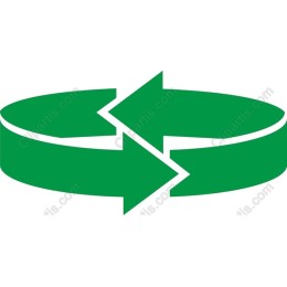 Green Circular Flow Arrow Icon