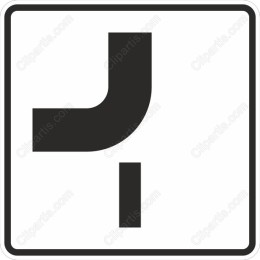 Y Intersection Traffic Sign