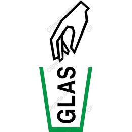 Hand Dropping Glass Recycling Icon