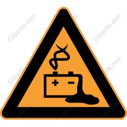 Hazardous Battery Warning Sign