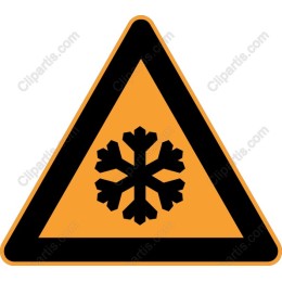 Snowflake Caution Warning Sign