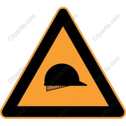 Construction Safety Helmet Warning Sign