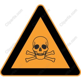 Hazard Warning Skull & Crossbones