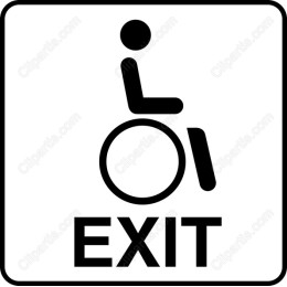 Wheelchair Accessible Exit Sign
