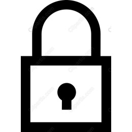 Minimalist Black Padlock