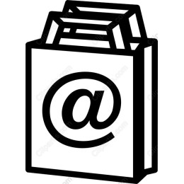 Shopping Bag with @ Symbol