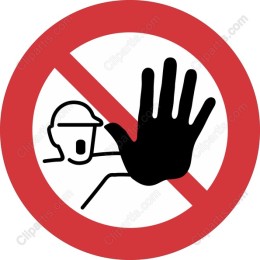 Stop Hand Signal with Worker Icon