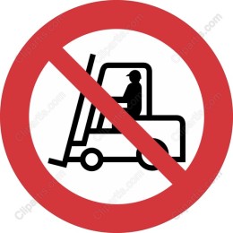 No Forklift Prohibition Sign