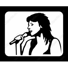 Silhouette of a Passionate Singer