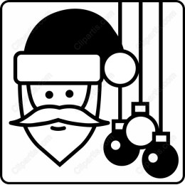 Jolly Santa Claus with Christmas Baubles