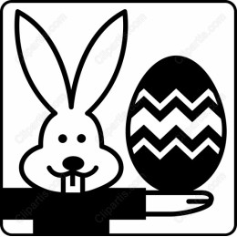 Easter Bunny Holding Egg
