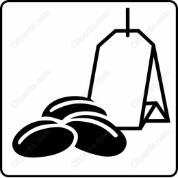 Teabag and Coffee Beans