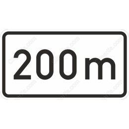 200m Road Sign