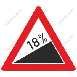 Steep Gradient Warning Sign