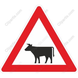Caution: Livestock on Road