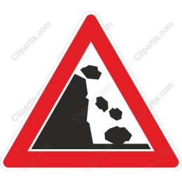 Falling Rocks Warning Sign