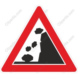 Falling Rocks Warning Sign