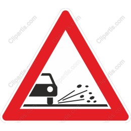 Caution Sign - Loose Gravel Warning