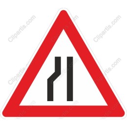 Merge Ahead Traffic Sign