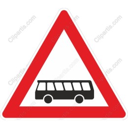 Caution Bus Warning Sign