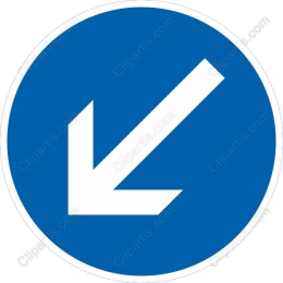 Bold Blue Left Arrow