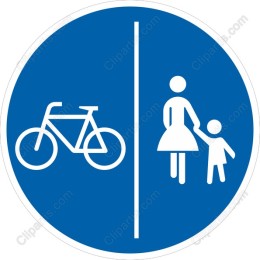 Bicycle and Pedestrian Coexistence Sign
