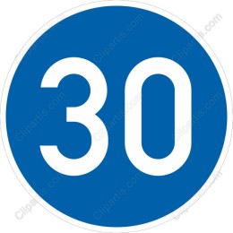 30 Speed Limit Sign