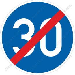 No 30 Speed Limit Sign
