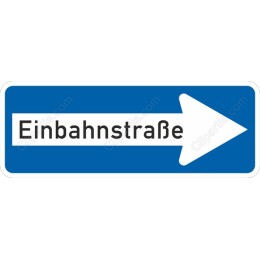Einbahnstra?e One-Way Street Sign