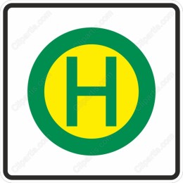 Vibrant Bus Stop Sign