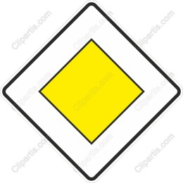 Yellow Warning Diamond Sign