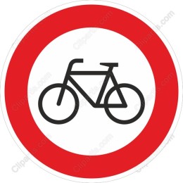 Bicycle Sign in Red Circle