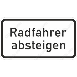 Radfahrer Absteigen