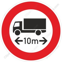 Truck Height Restriction Sign (10m Limit)