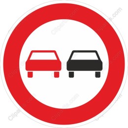 No Overtaking Traffic Sign