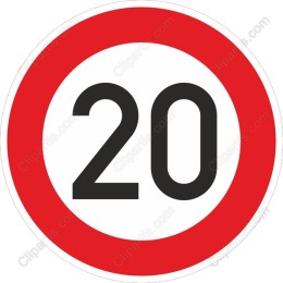 20 km/h Speed Limit Sign