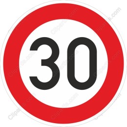 30 Speed Limit Sign